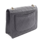 Chanel Shoulder Bag Quilted Black Caviar Leather Chain — view 2