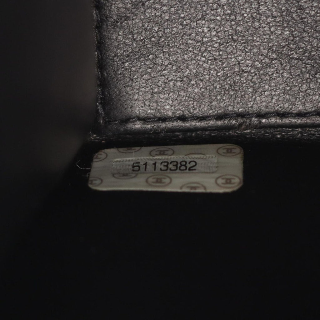 Chanel Shoulder Bag Quilted Black Caviar Leather Chain — view 5