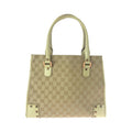 Gucci Beige Ivory GG Canvas Tote Shoulder Bag