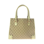 Gucci Beige Ivory GG Canvas Tote Shoulder Bag