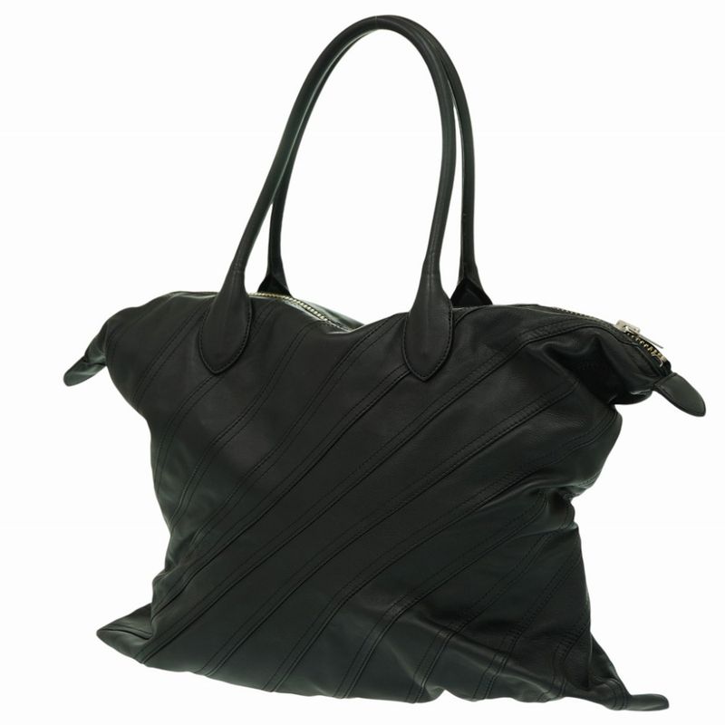 Loewe Comme Des Garcons Junya Watanabe Tote Bag Leather Black 1622 — view 3