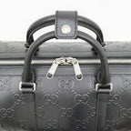 Gucci GG Embossed Boston Bag Black Leather 2-Way — view 7