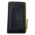 Fendi Leather Card Case Coin Yellow Black
