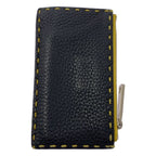 Fendi Leather Card Case Coin Yellow Black