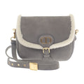 Dior Bobby Medium Shoulder Bag Suede Mouton Gray Gold Hardware Fall