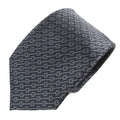 Gucci 100% Silk G Logo Regimental Stripe Necktie With 7 Sword Tip