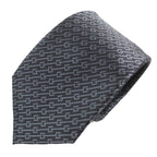 Gucci 100% Silk G Logo Regimental Stripe Necktie With 7 Sword Tip
