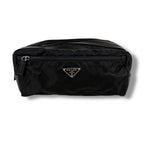Prada Triangle Logo Clutch Multi Pouch Black Tessuto — view 2