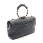 Chanel Shoulder Bag Quilted Black Lambskin Loop — view 2