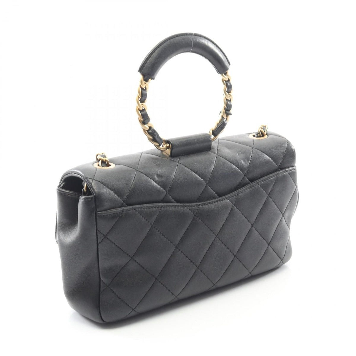 Chanel Shoulder Bag Quilted Black Lambskin Loop — view 2