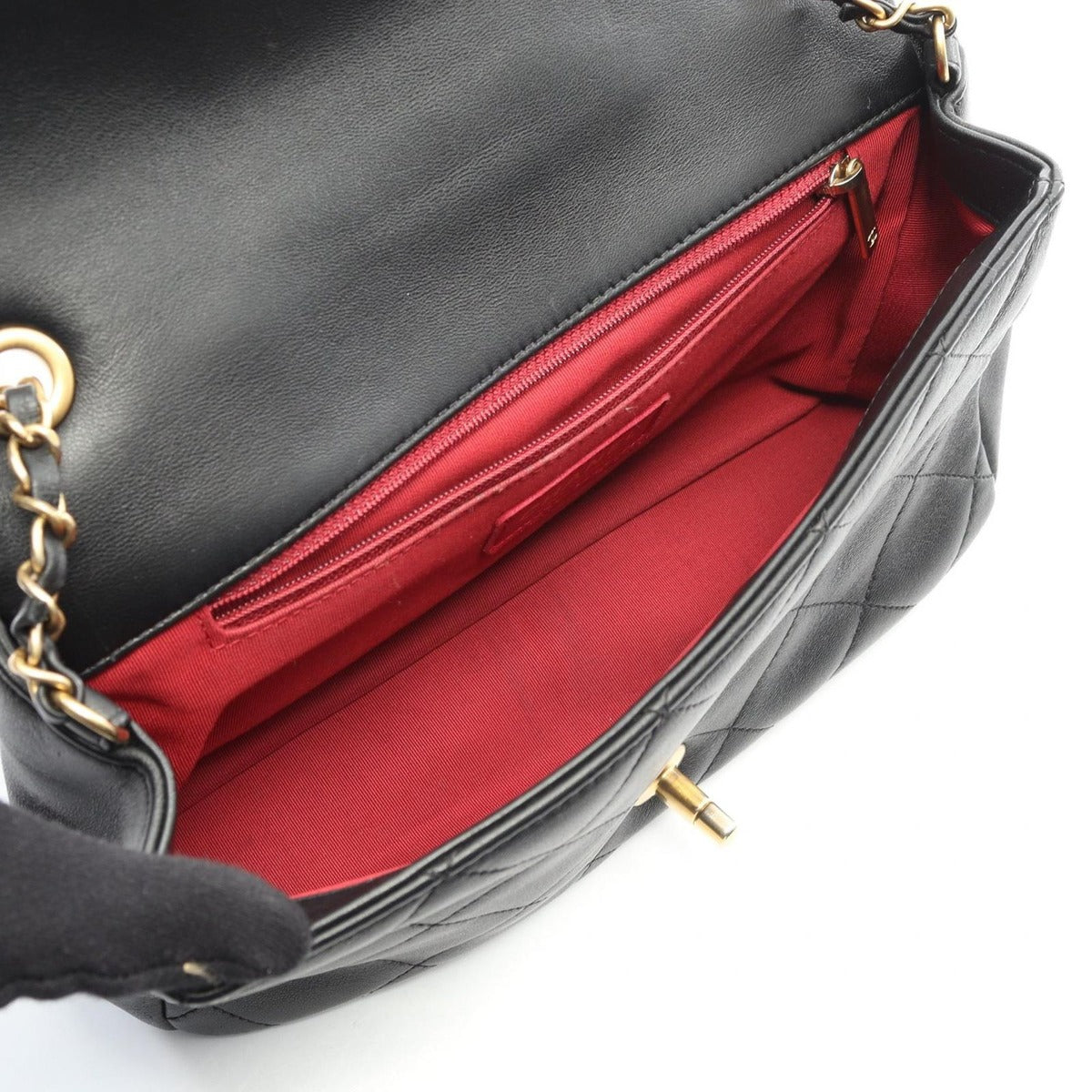 Chanel Shoulder Bag Quilted Black Lambskin Loop — view 3