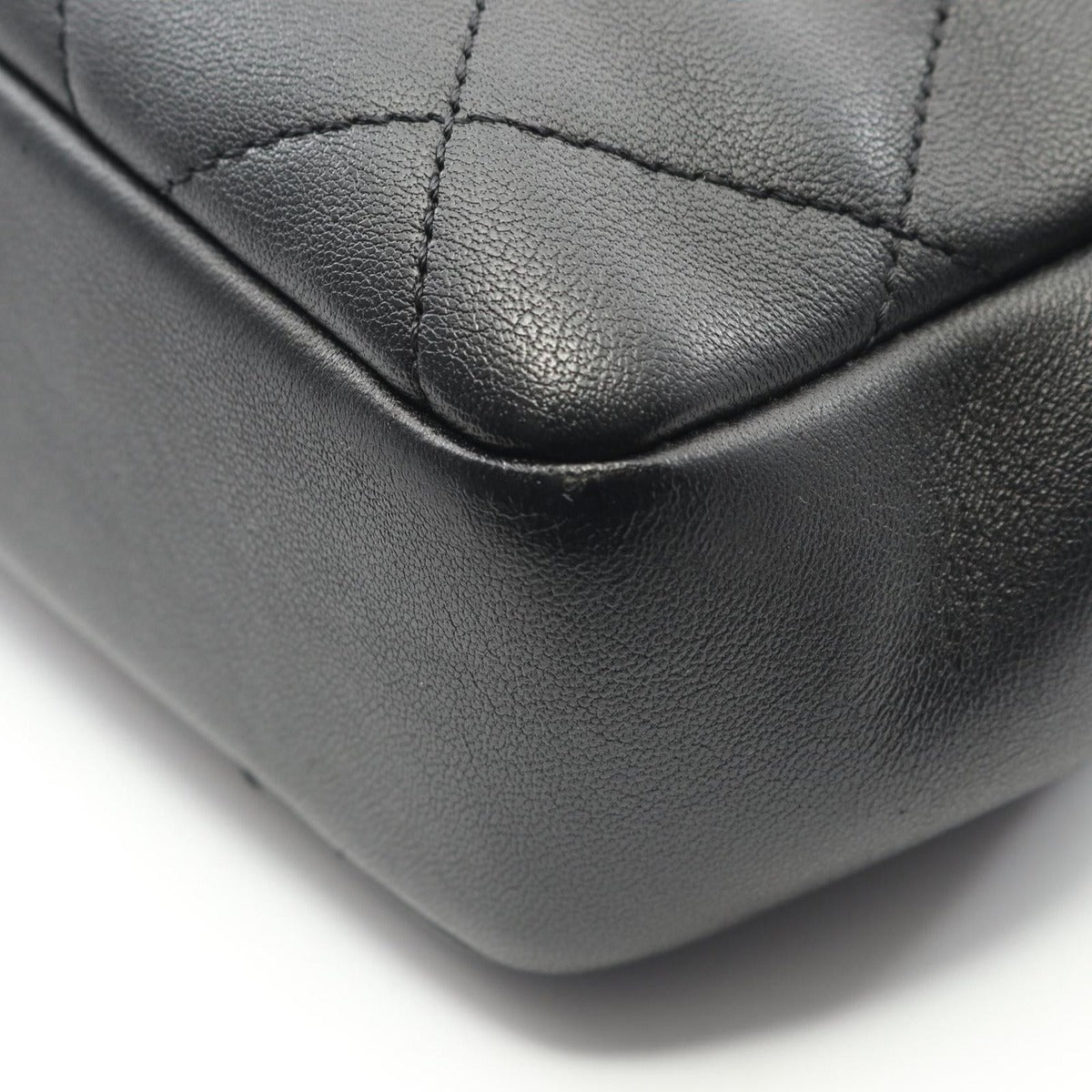 Chanel Shoulder Bag Quilted Black Lambskin Loop — view 8