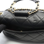 Chanel Shoulder Bag Quilted Black Lambskin Loop — view 9