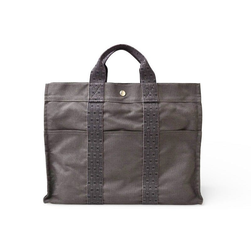 Hermes Tote Bag Her Line MM Canvas Gray