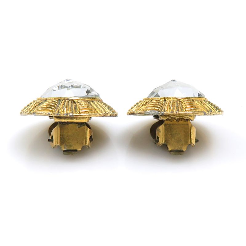Chanel Gold Starburst Crystal Earrings — view 8
