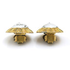 Chanel Gold Starburst Crystal Earrings — view 8