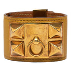Hermes Collierd Chien Yellow Gold Leather Plated — view 2