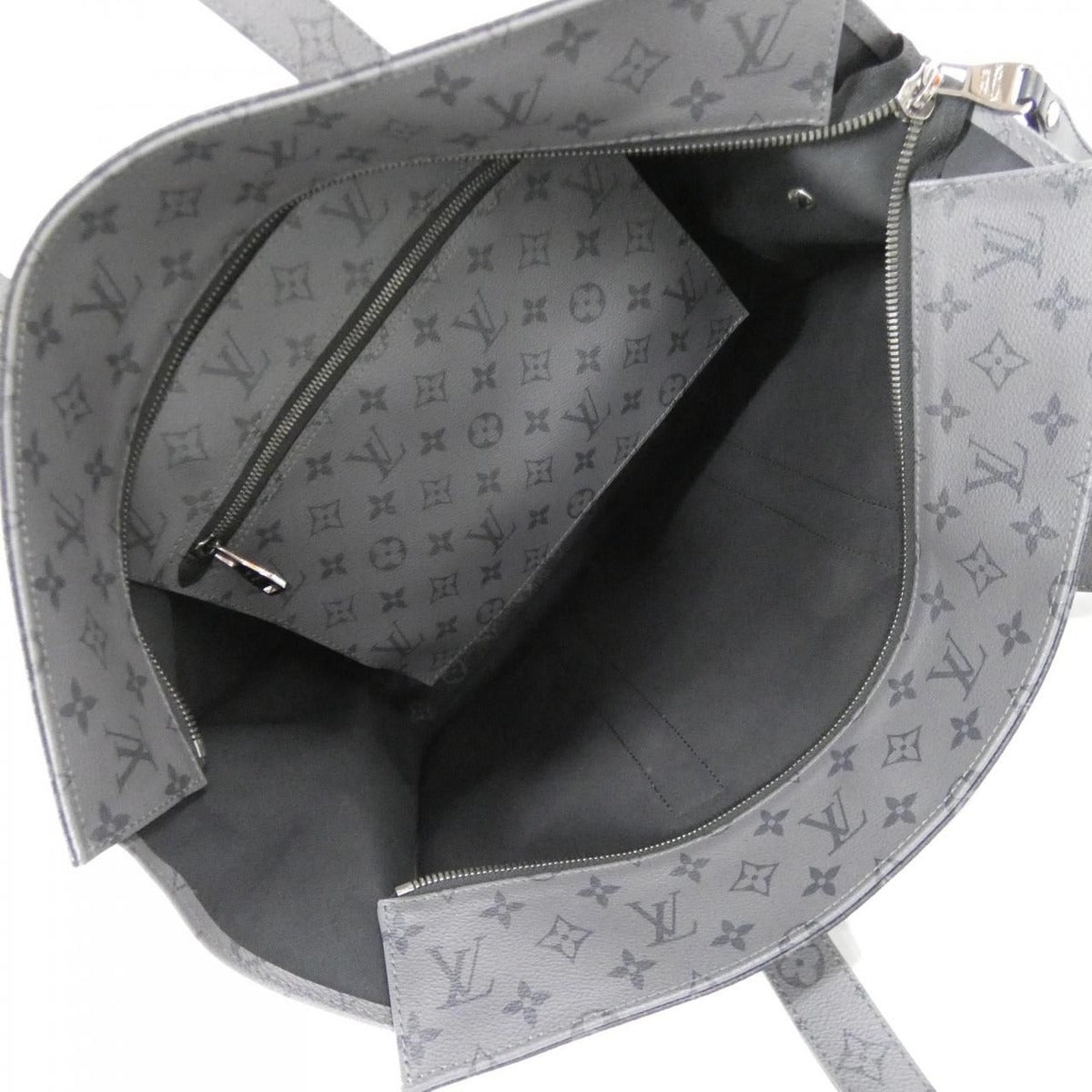 Louis Vuitton Monogram Eclipse Reverse Cabas Zip GM Bag — view 8