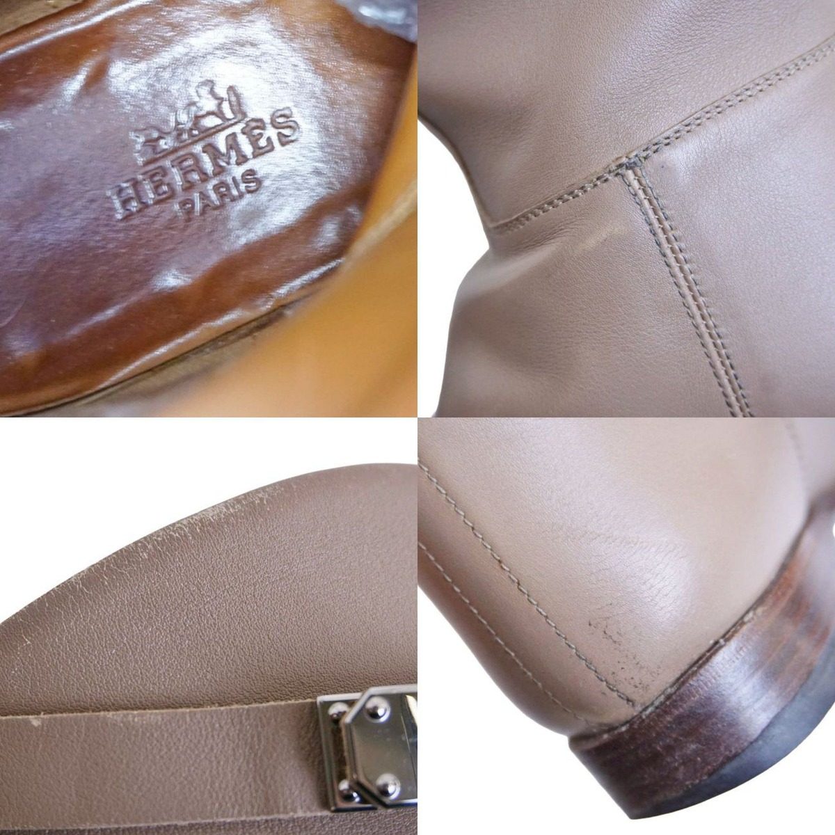 Hermes Long Boots Jumping Kelly Leather
