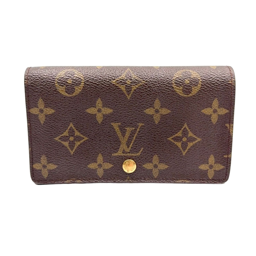 Louis Vuitton Porte-Monnaie Viet Tresor Monogram Leather Brown Bifold Wallet