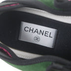 Chanel CC Logo Design Suede Leather Quilted Lace Up — view 8