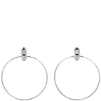 Hermes Earrings Silver 925 AG SV Loop Hoop Swing — view 2