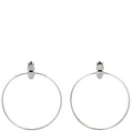 Hermes Earrings Silver 925 AG SV Loop Hoop Swing