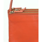 Celine Shoulder Bag Leather Orange — view 7