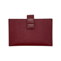 Celine Card Case Accordion Holder 10 B693 bfp Calfskin Logo Light Burgundy