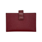Celine Card Case Accordion Holder 10 B693 bfp Calfskin Logo Light Burgundy