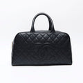 Chanel Boston Bag Caviar Leather CC Logo