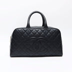Chanel Boston Bag Caviar Leather CC Logo