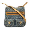 Louis Vuitton Monogram Denim Baggy GM Shoulder Bag Crossbody Long