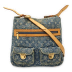 Louis Vuitton Monogram Denim Baggy GM Shoulder Bag Crossbody Long