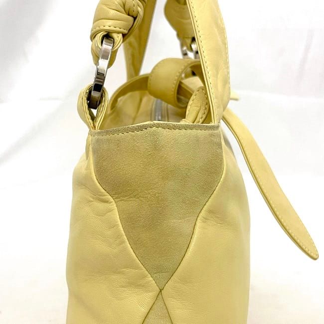 Loewe Handbag Yellow Anagram Leather Suede — view 7
