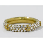Dior Star Motif Rhinestone Ring M Gold Plated — view 4