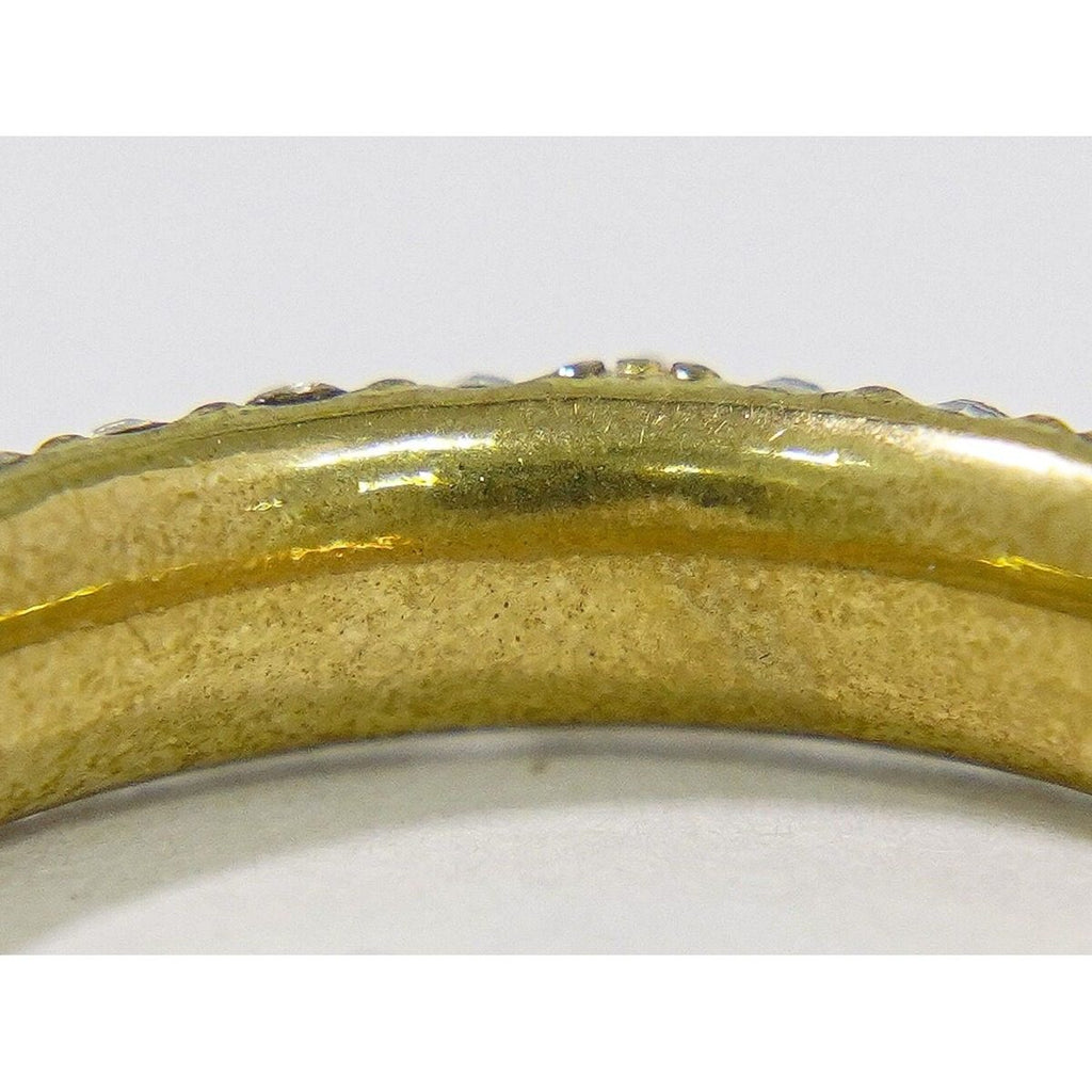 Dior Star Motif Rhinestone Ring M Gold Plated — view 6