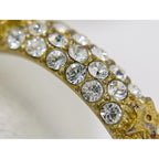 Dior Star Motif Rhinestone Ring M Gold Plated — view 7