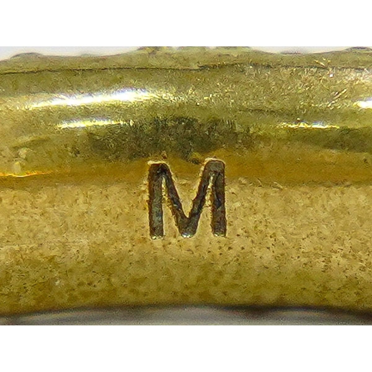 Dior Star Motif Rhinestone Ring M Gold Plated — view 8