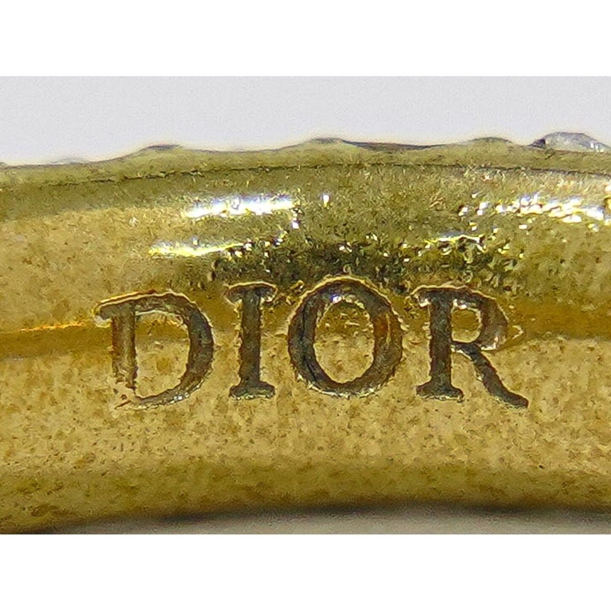 Dior Star Motif Rhinestone Ring M Gold Plated — view 9