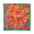 Hermes Tag Carre Jean 140 Cashmere Flamingo Party Scarf
