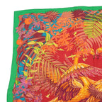 Hermes Tag Carre Jean 140 Cashmere Flamingo Party Scarf — view 2
