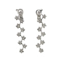 Chanel Comete Diamond Drop Earrings 18k WG 750 Star Pierced Certificate
