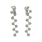 Chanel Comete Diamond Drop Earrings 18k WG 750 Star Pierced Certificate