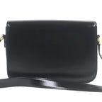 Celine Teen Shiny Calfskin Leather Triomphe Shoulder Bag Black Gold — view 4