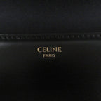 Celine Teen Shiny Calfskin Leather Triomphe Shoulder Bag Black Gold — view 9