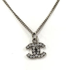 Chanel Necklace Coco Rhinestone Silver Plated 09 — view 2