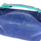 Hermes Handbag Brid A Black GM Cotton Blue — view 5