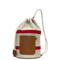 Loewe Drawstring Shoulder Bag Sella Natural White Brown Paula's Ibiza Anagram