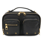 Louis Vuitton Utility Crossbody Bag 2-Way Clutch Leather Black